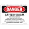 Signmission Safety Sign, OSHA Danger, 12" Height, 18" Width, Battery Room Contains Lead-Acid, Landscape OS-DS-D-1218-L-1910 - alternate 1